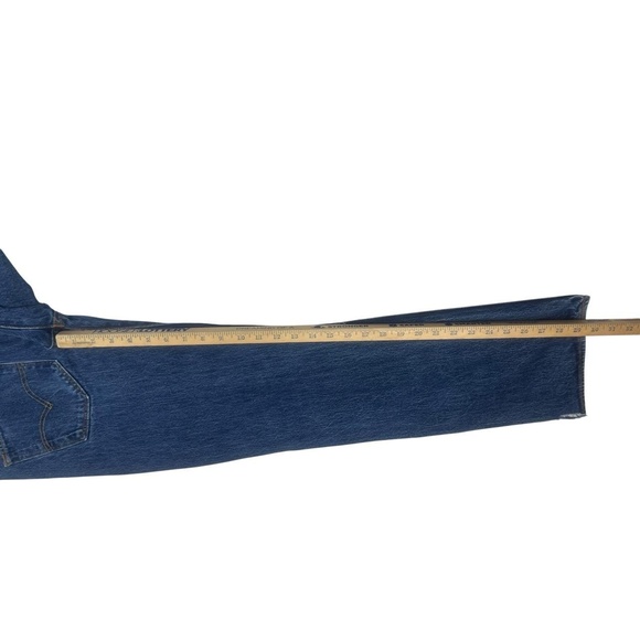 Original Levi's 501 Jeans 32X32 Blue Straight Leg Button Fly Wash Distressed - Picture 10 of 11